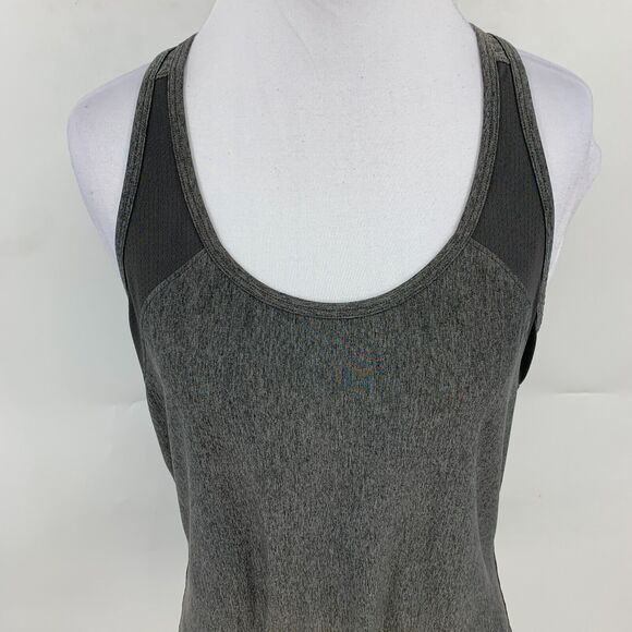 Under Armour Perforated Tank Top Womens M Medium Gray Racerback Stretch Shirt - Picture 3 of 8